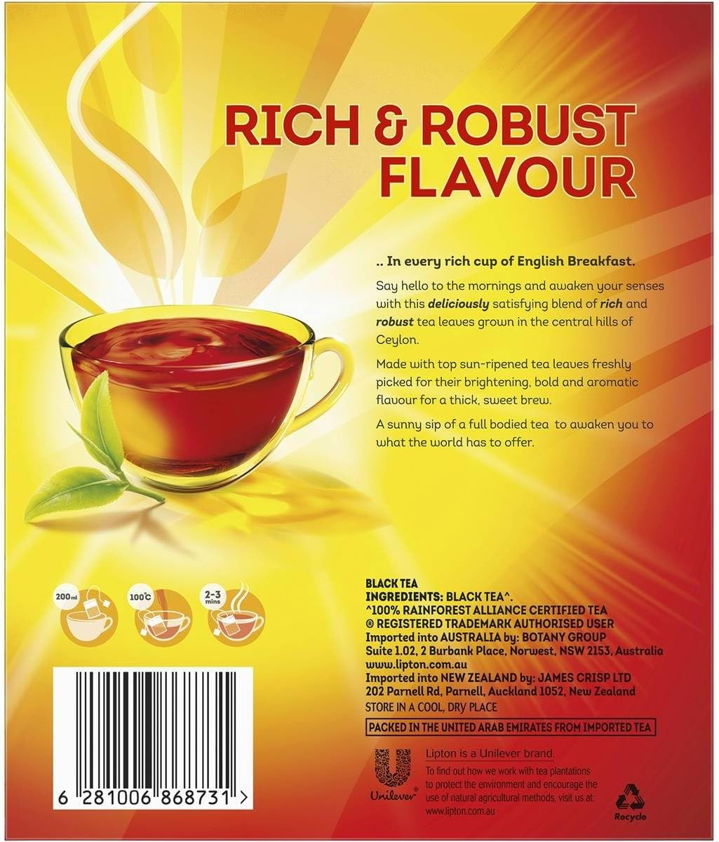 Lipton Original English Breakfast 100 Tea Bag