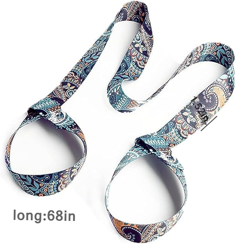 Adjustable and Organic Cotton Yoga Mat Carry with 2 Packs Portable Elastic Travel and Gym - Double Strap, Eco-Friendly Straps for All Mat Sizes (Fitness Enthusiasts) image number 6