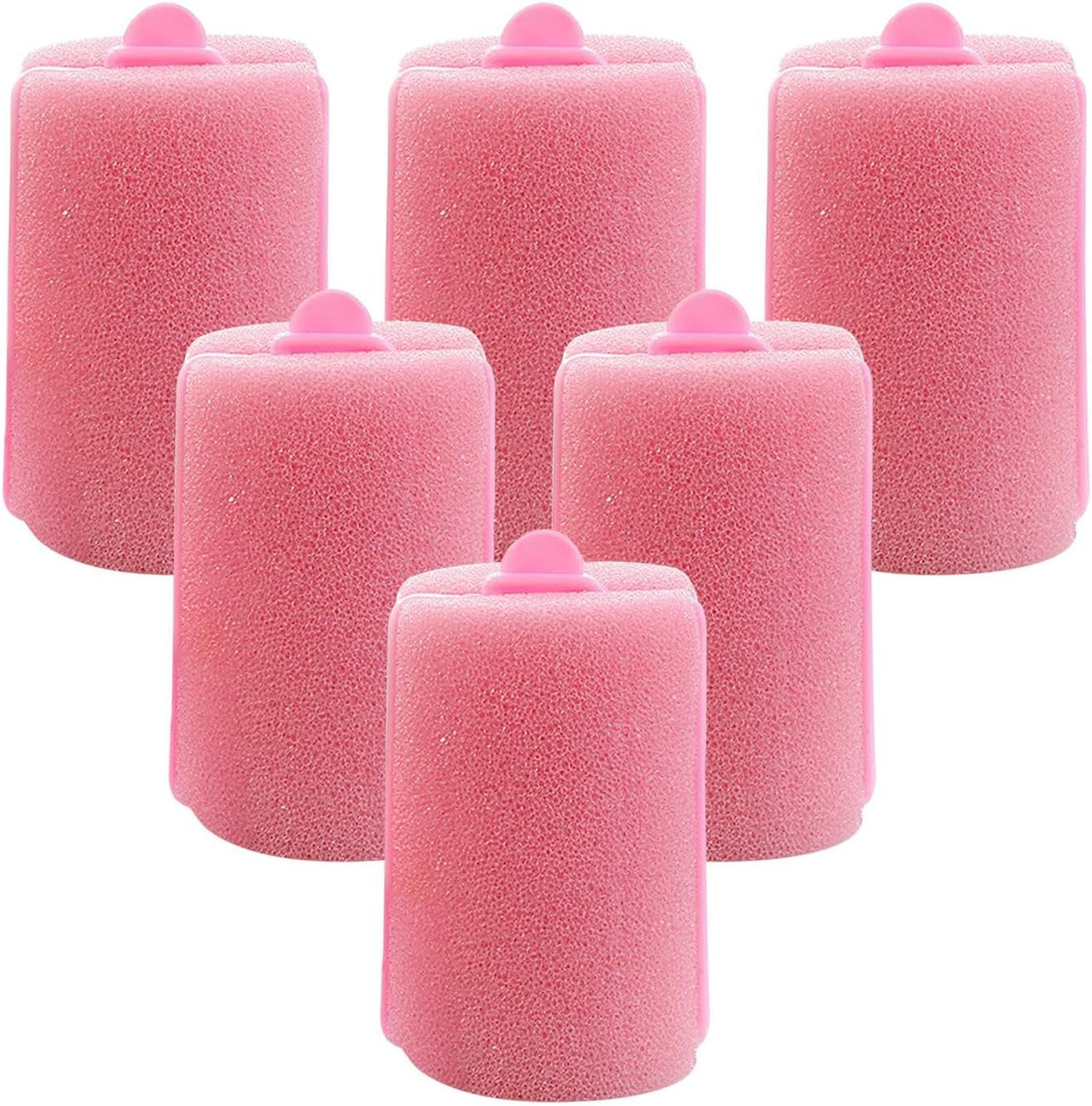 Harayaa 6 Pieces Soft Foam Hair Styling Curlers, Large Size Hairdressing Curlers, 40 Mm Sponge Hair Styling Rollers image number 4