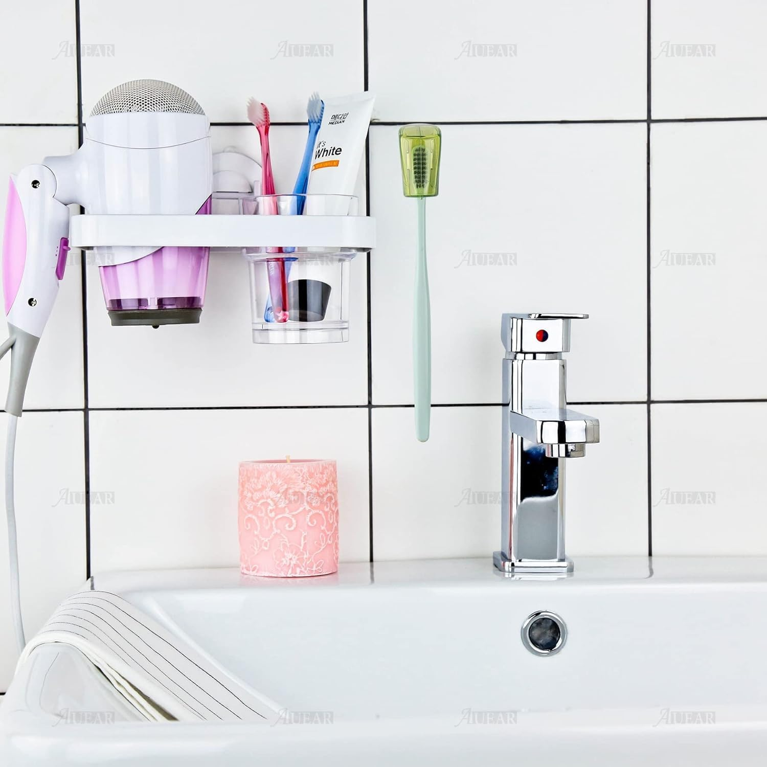 AUEAR, 3 Pack Toothbrush Head Covers with Suction Cup anti Dust Wall Holder Mirror Protective Case for Home Travel Outdoor & Camping image number 1