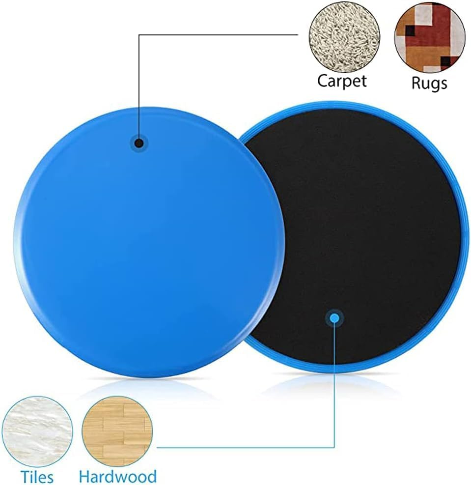 Exercise Sliders for Working Out - 4 Dual Sided Disks for Core, Abdominal, Glutes, Abs Strengthening - Fitness Equipment image number 2
