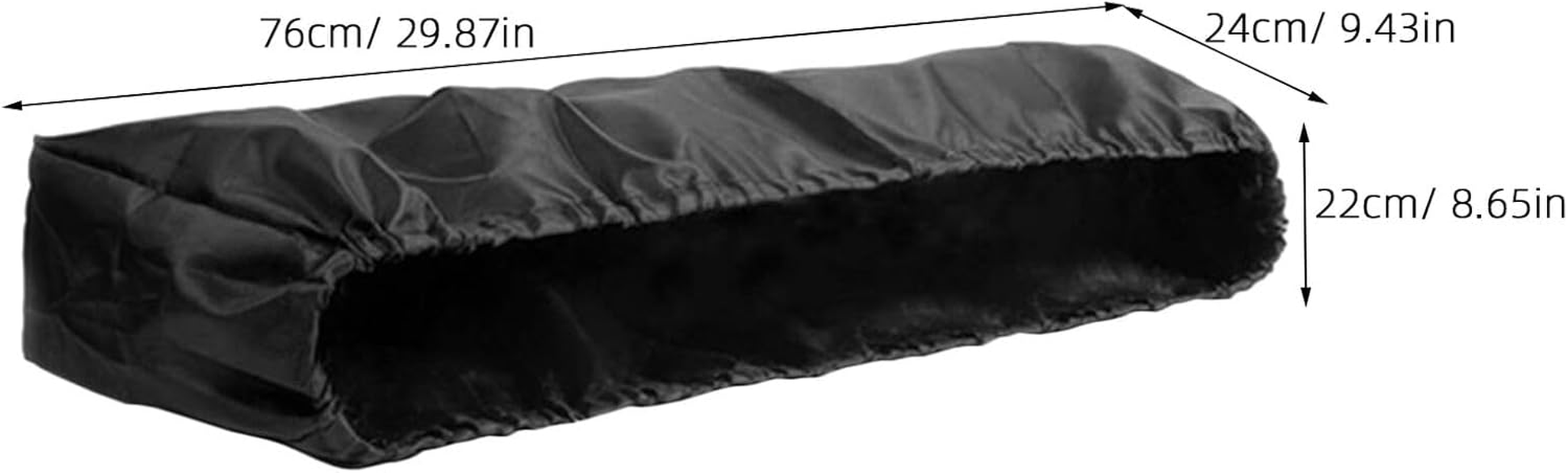 Oxford Cloth Patio Heater Cover Dustproof Outdoor Heater Protection with Rope Buckle for Garden Terrace Black