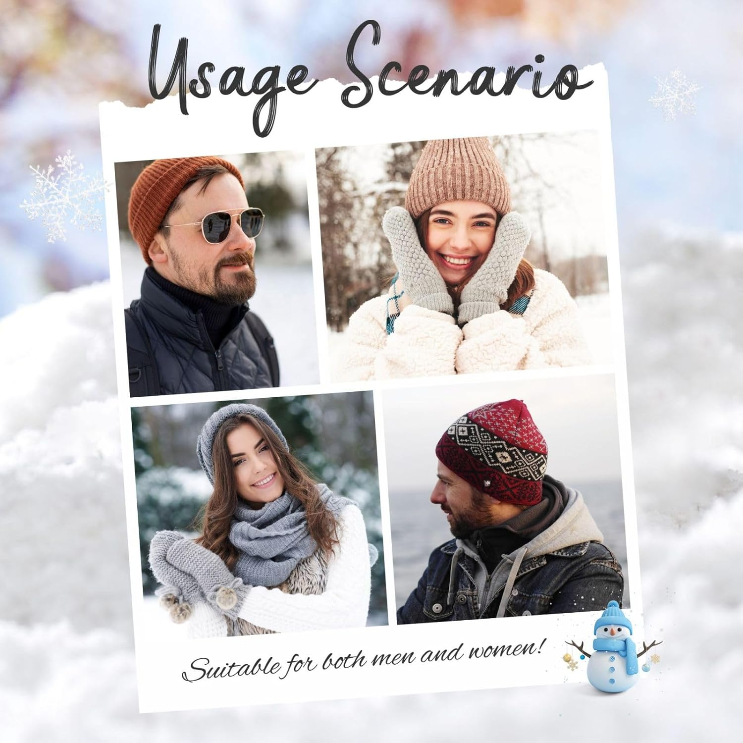 Edwal Rhode Island State Flag Print Womens Knit Beanie Hat Warm Winter Hats for Women Men Soft Cuffed Beanie Hat Unisex Black, Black, One Size image number 1