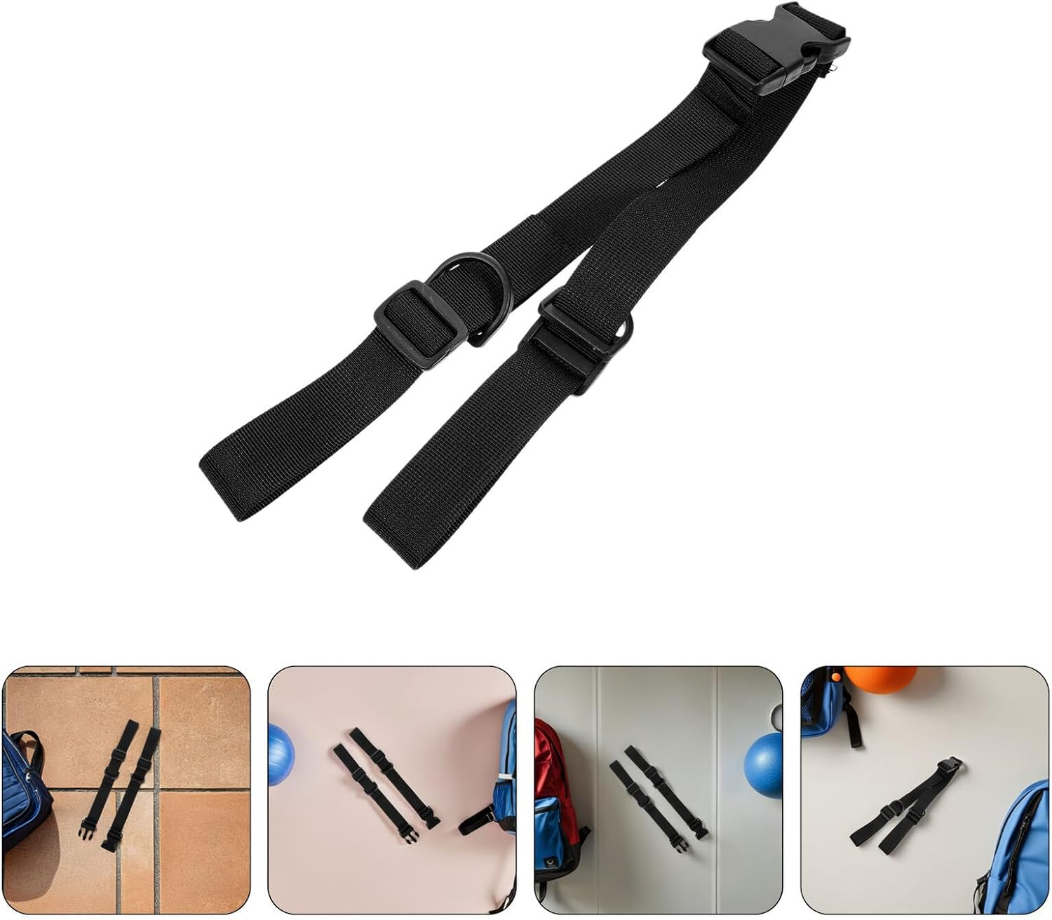 GALPADA 5Pcs Black Nylon Luggage Straps Quick-Release Buckles, Adjustable Heavy Duty Binding Straps for Suitcases, Backpacks, Yoga Mats, and Outdoor Travel Gear image number 6