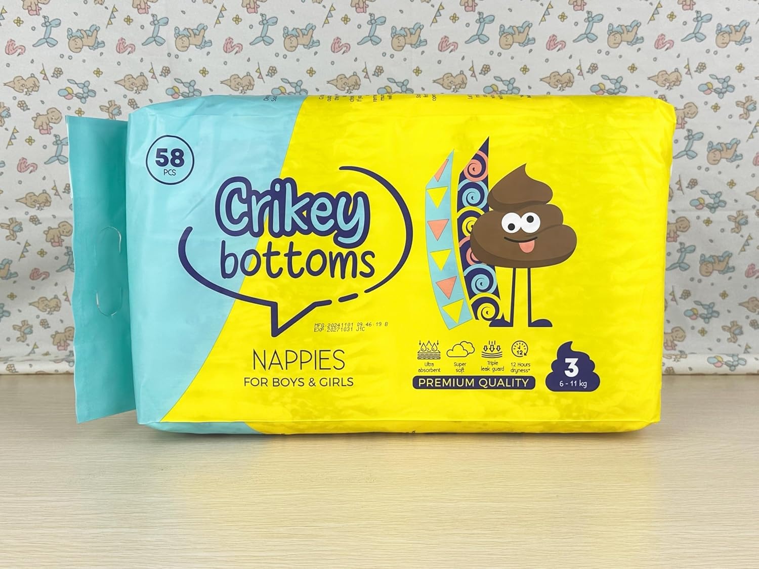 Premium Quality Nappies for Boys & Girls, 58 Pieces, Size 3 (6-11Kg) image number 2