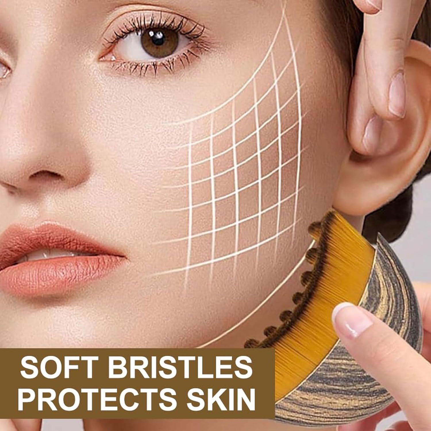 New Lymphatic Contour Face Brush, Dry Brushing Face Brush, Lymphatic Drainage Massager for Face, Chin & Jawline Sculpting, Ergonomically Designed to Fit the Skin Precisely and Relieve Fatigue(2Pcs) image number 5