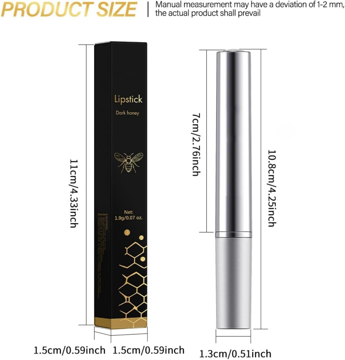 Almost Black Lipstick, Black Lipstick Matte, Black Lip Balm Almost Lipstick in Black, Nourishing Moisturising Lip Plumping for Dry Lips (2PCS) image number 5