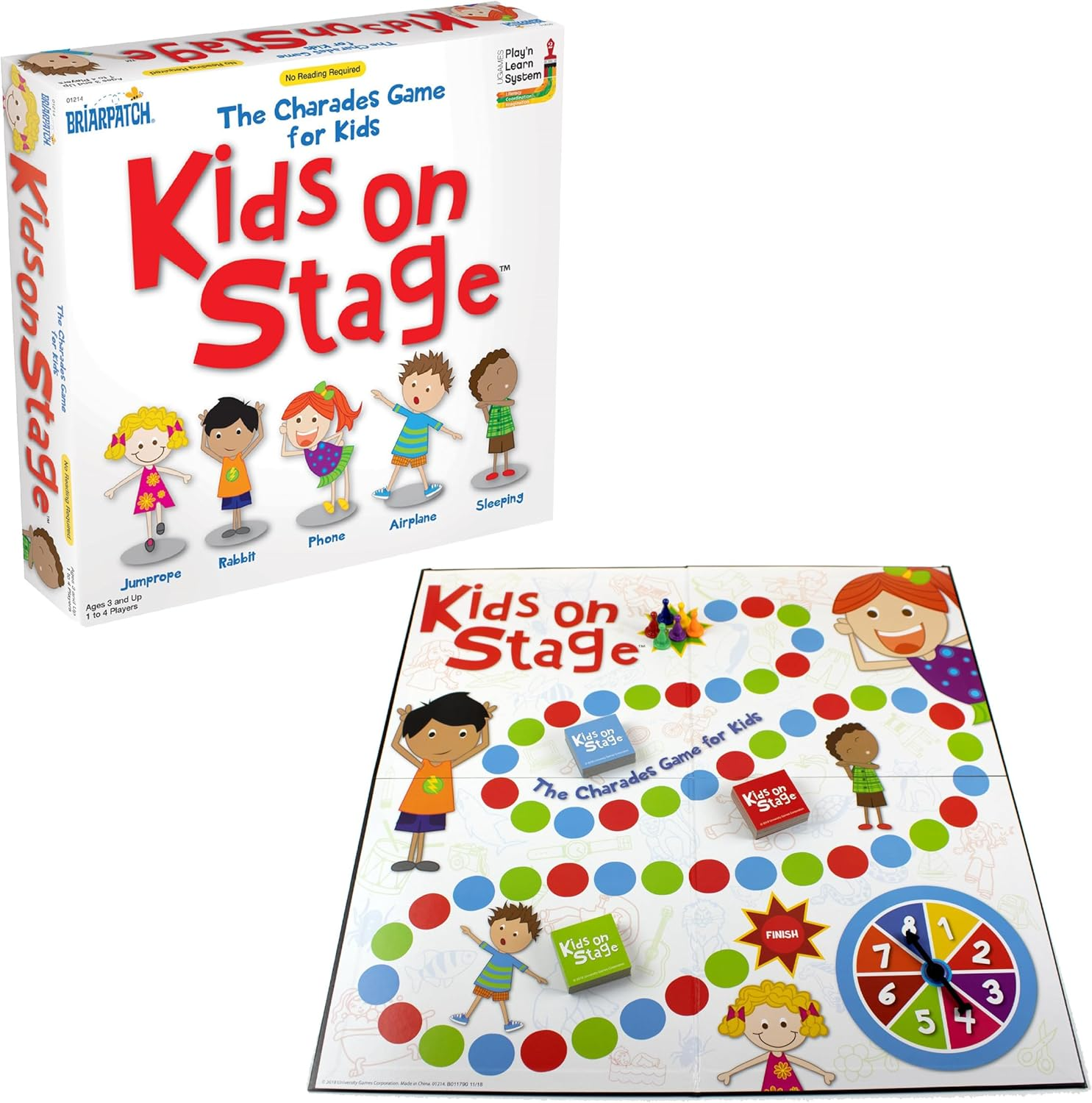 University Games Kids on Stage Charades Board Game for Ages 3+ &ndash; Educational Activity for Toddlers, Family Entertainment &ndash; Creative Play for 2&ndash;6 Players image number 5
