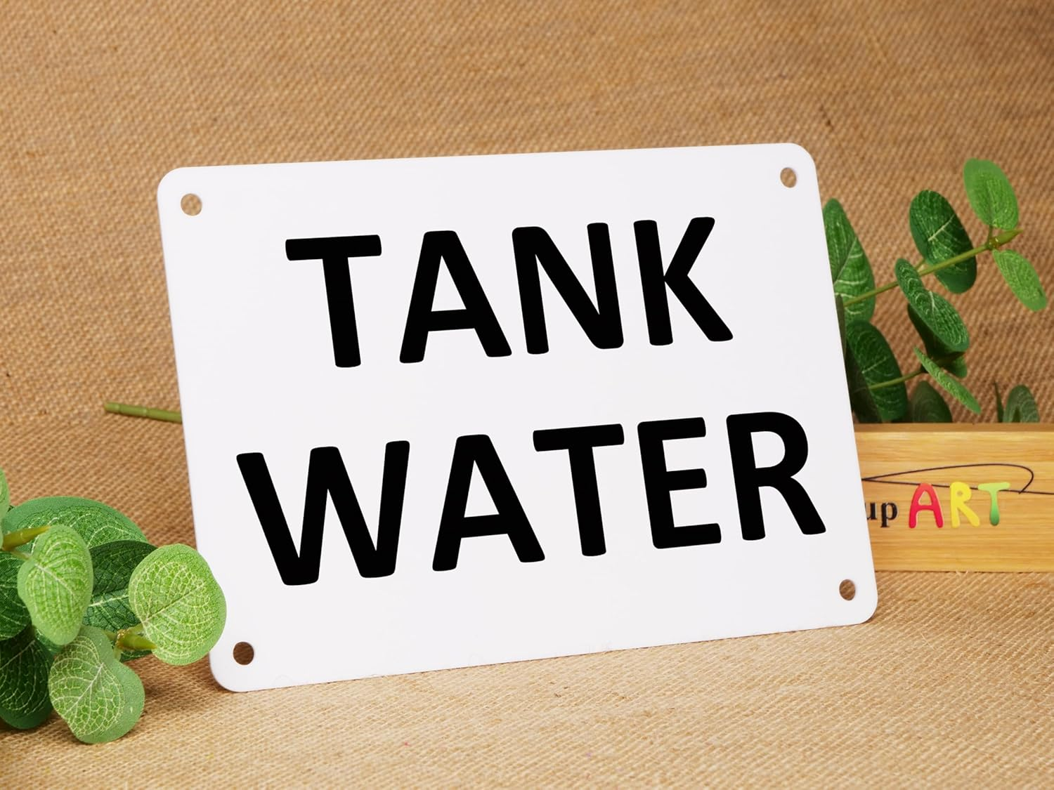 TANK WATER Acrylic Sign &ndash; Non-Potable Water Sign, Outdoor Waterproof Plaque image number 1