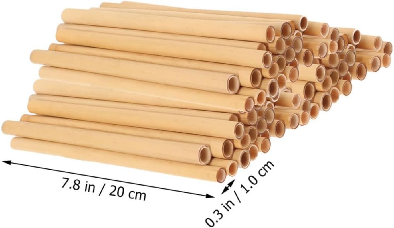 50Pcs Natural Reed Replacement Bee Tubes Nesting Inserts Safe Beekeeping Habitat for Mason Bees Outdoor Garden Pollinator Supplies image number 4