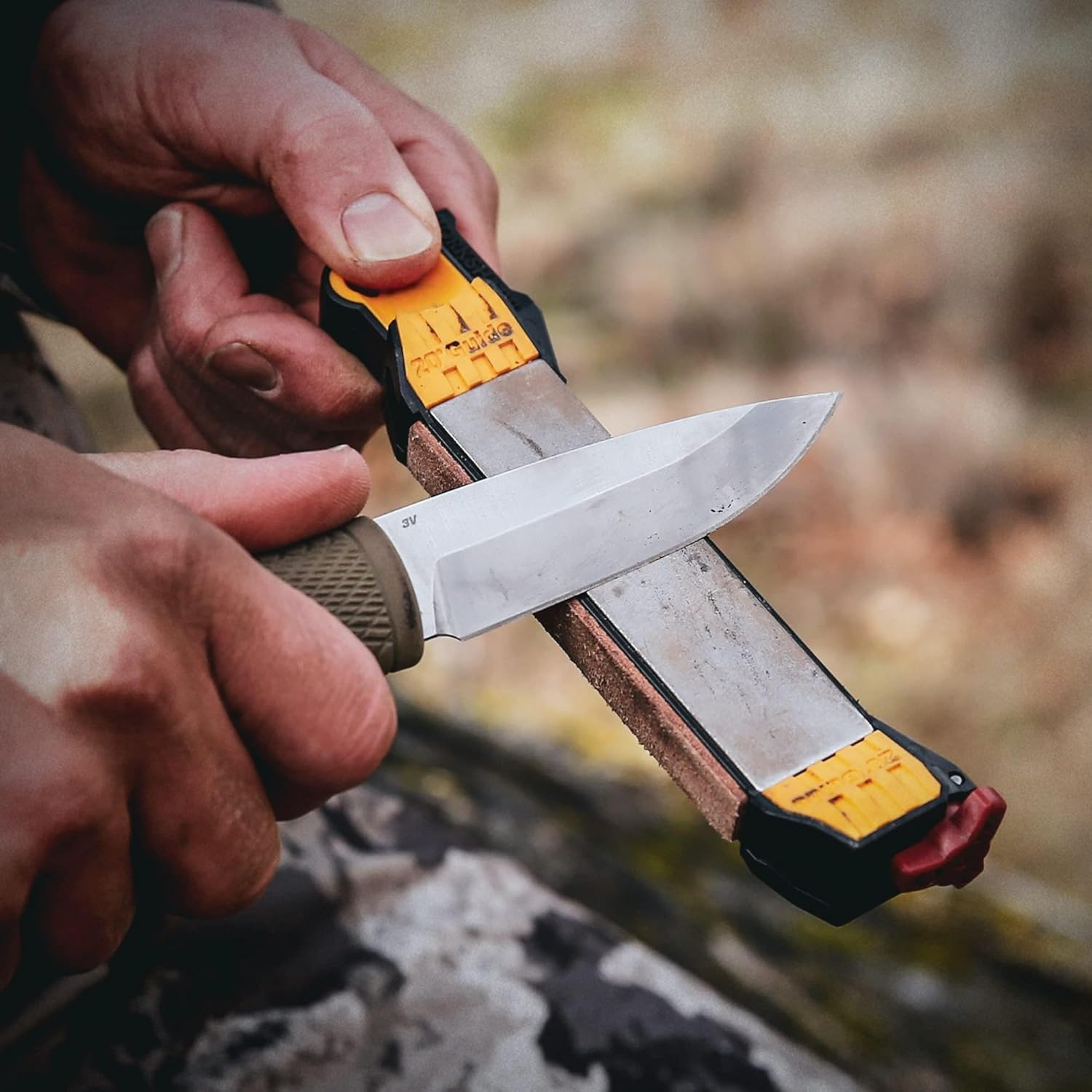 Guided Field Sharpener, Compact Travel Hunting Knife Sharpener Tool 1Pack image number 2