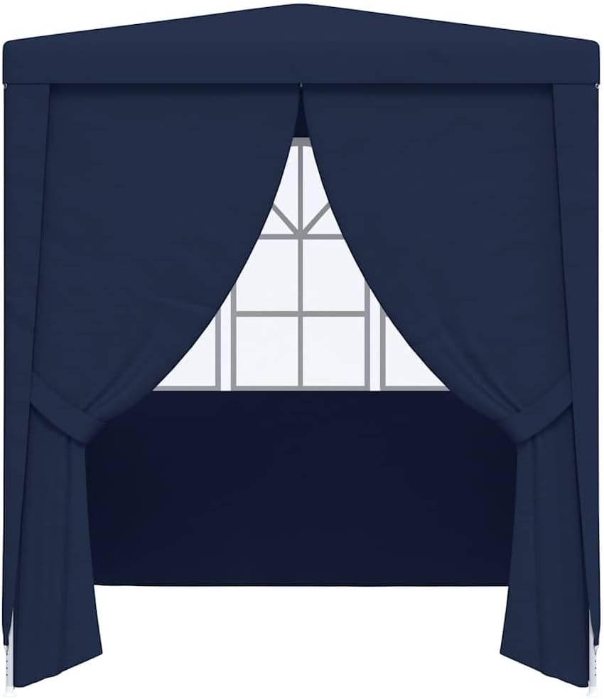 Vidaxl Professional Party Tent with Side Walls - 2X2 Meter Blue Marquee with UV & Water Resistant Polyethylene Material and Steel Frame for Outdoor Gatherings image number 6