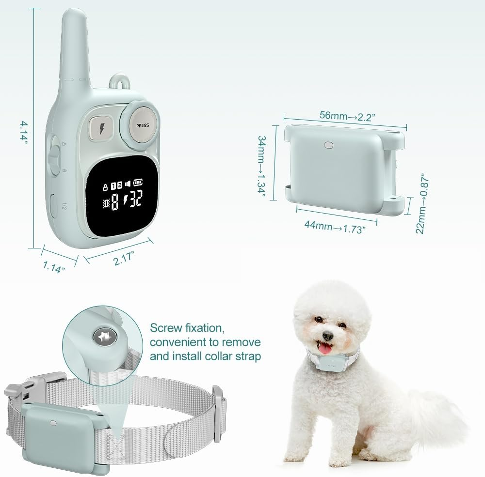 HW601 Mini Rechargeable Dog Training Collar, anti Barking Device for Dogs with Remote, Shock, Vibration Bark Control, Dog Bark Collar for Small Dogs image number 2