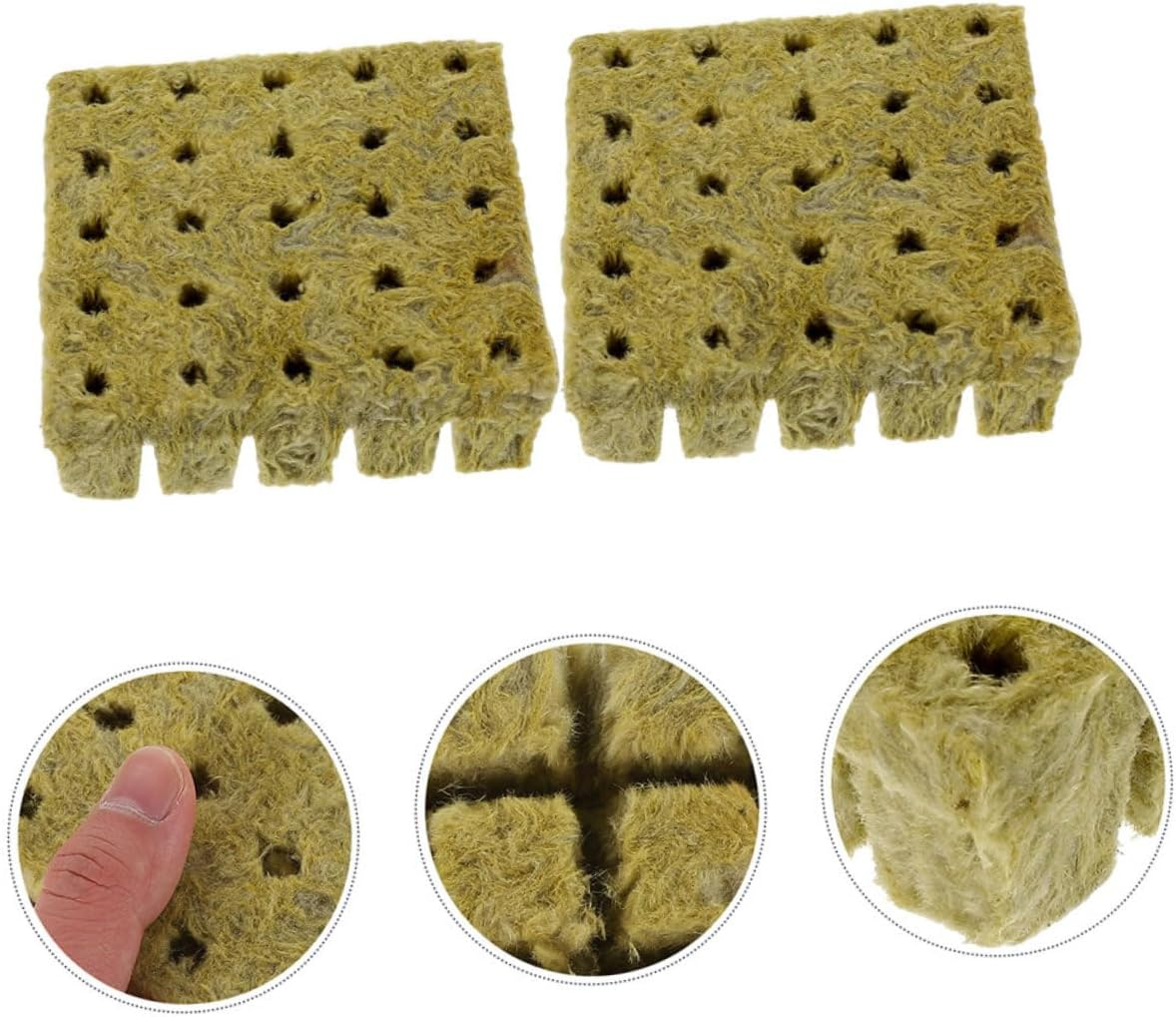 BUTIFULSIC Hydroponic Cultivation Nursery Blocks Soilless Planting Soil Blocks for Hydroponics Gardening Supplies 50Pcs 25X25X40Mm Starter Plugs for Cuttings and Seedlings image number 5