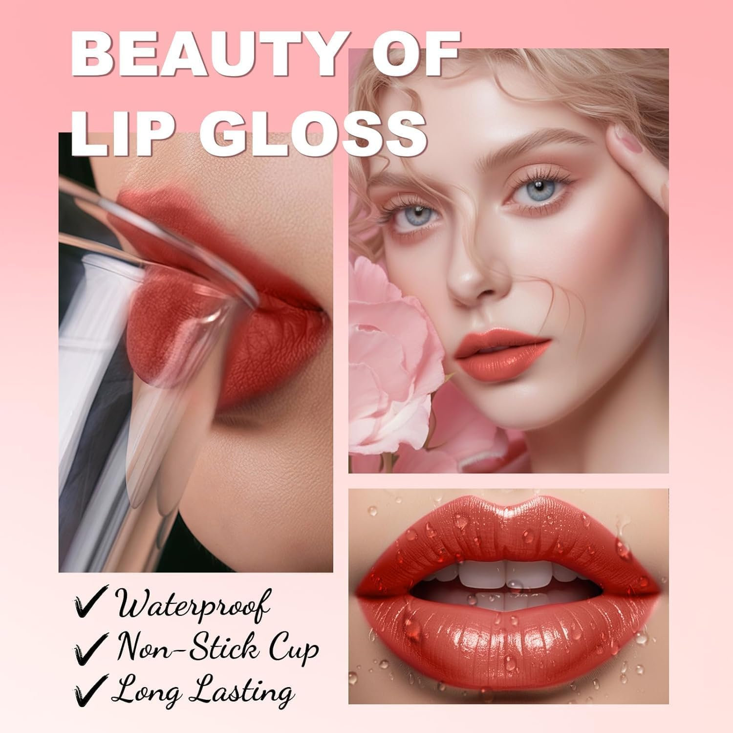 Peel off Lip Stain, Long Lasting Lip Tint Stain, Long Lasting Waterproof Peel off Lip Liner, Nonstick Cup Liquid Lipstick Lip Stain for Women Girls (02, 15G (Pack of 1)) image number 5