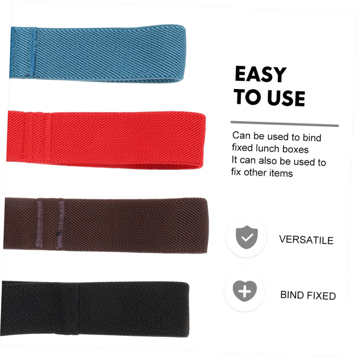 BIUDECO 4Pcs Fixing Straps Elastic Straps for Lunch Box Lunchbox Accessories Random Color