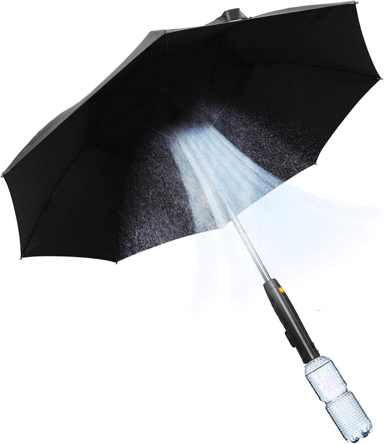 3 in 1 Umbrella with Fan and Spray, Sun Umbrella Uv Protection with 8 Ribs, Portable Cooling Umbrella Golf Umbrellas for Outdoor Summer