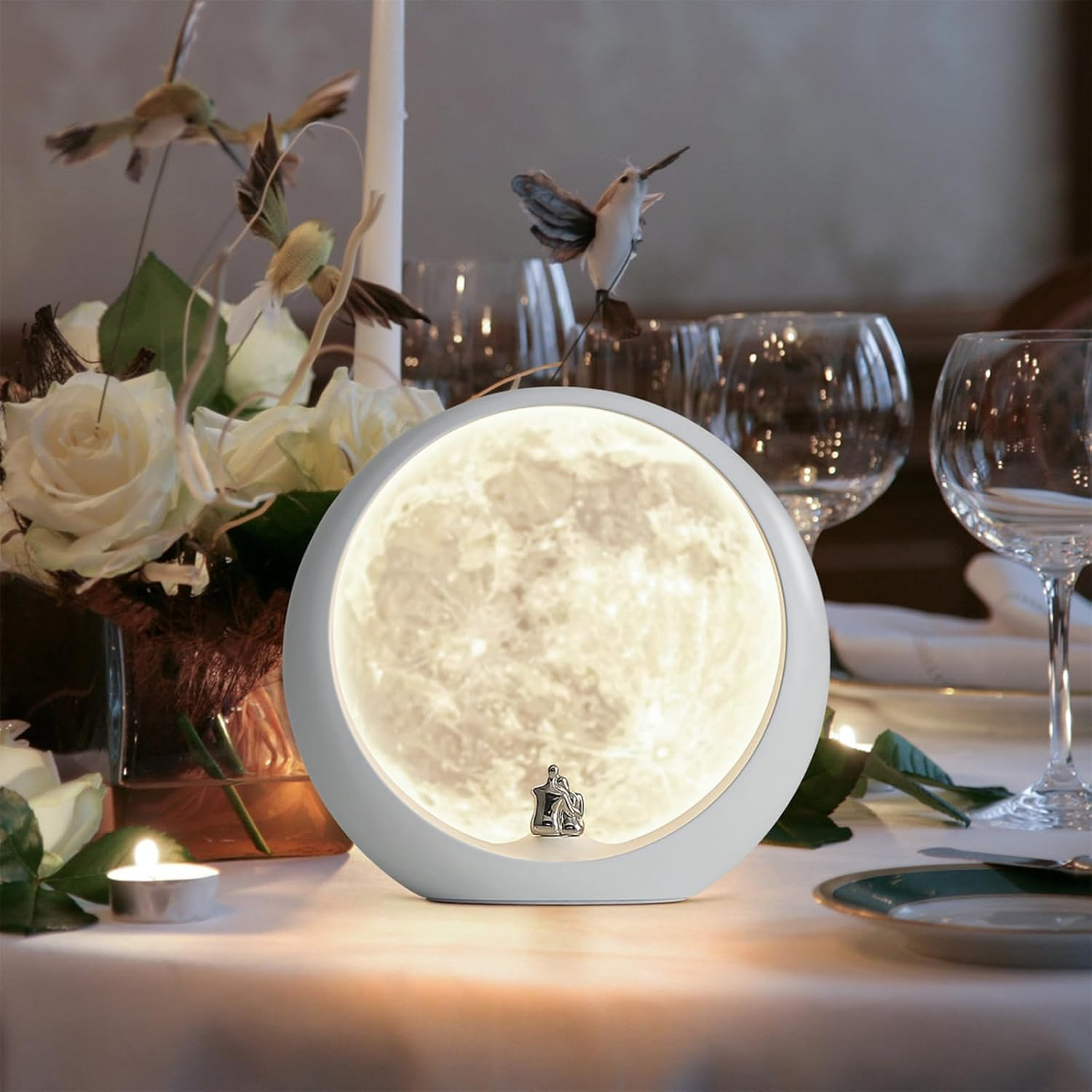 Mamre Super Moon Night Light - Dimmable Table Lamp Home Decoration and Unique Gift Idea for Anniversary Weddings, Valentine'S Day Christmas - Golden Sunset image number 7