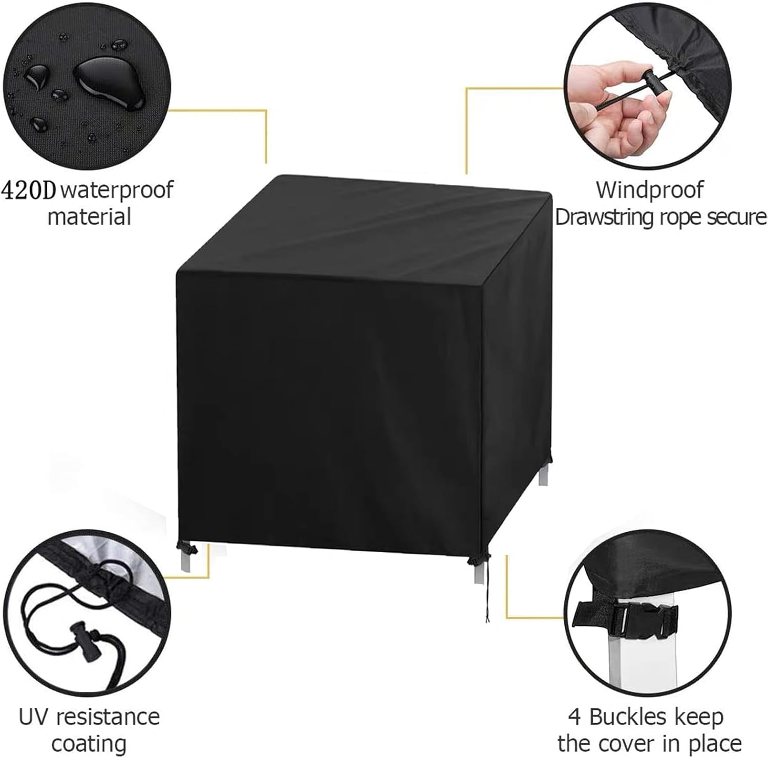 Outdoor Grill Cart Cover - Waterproof Pizza Oven Stand - Heavy Duty Food Prep Cart Table Cover image number 6