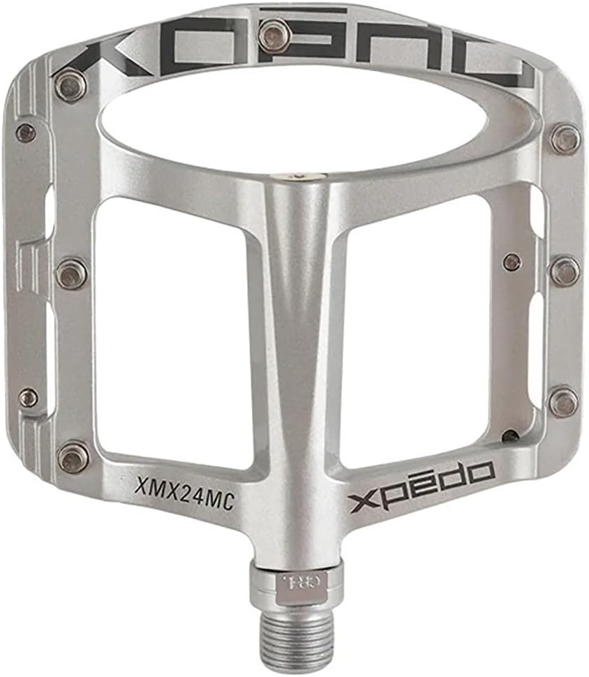 Expedo XMX24MC0SI Bicycle Pedals SPRY Left and Right Set Mountain Bike Road Bike Flat Lightweight Magnesium Chromoly Spindle Silver
