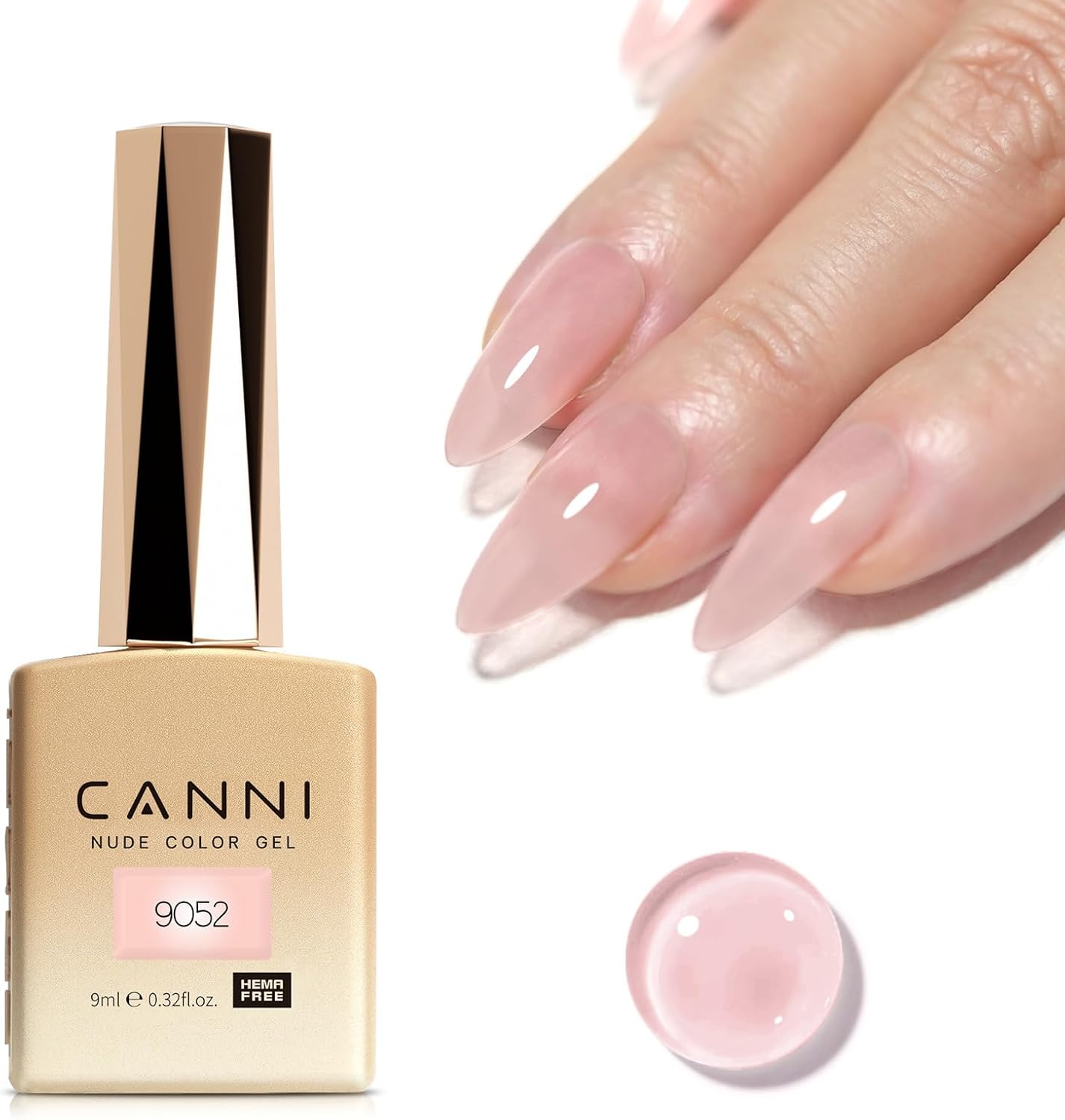 CANNI White Gel Polish &ndash; 1 Pc Pure White, High Gloss UV/LED Soak-Off Gel Nail Polish for French Manicure, DIY & Salon Quality for Grils & Women