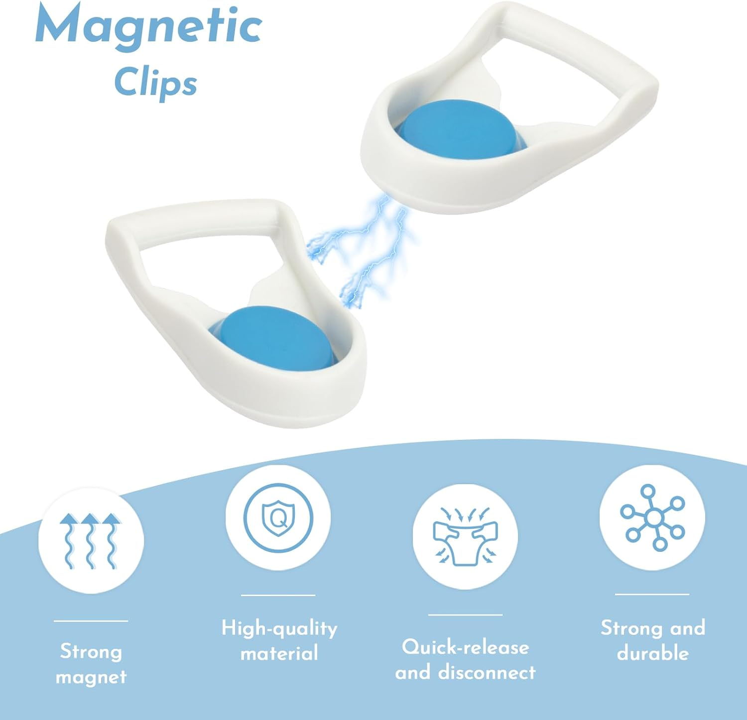 Headgear Clips Compatible with Resmed/Airfit/Airtouch N20, F20, N10, F30 Nasal/Mask Clips, Quick-Release Magnetic Headgear Clips Replacement Full Face Mask Clips Accessories 2 Pairs image number 4