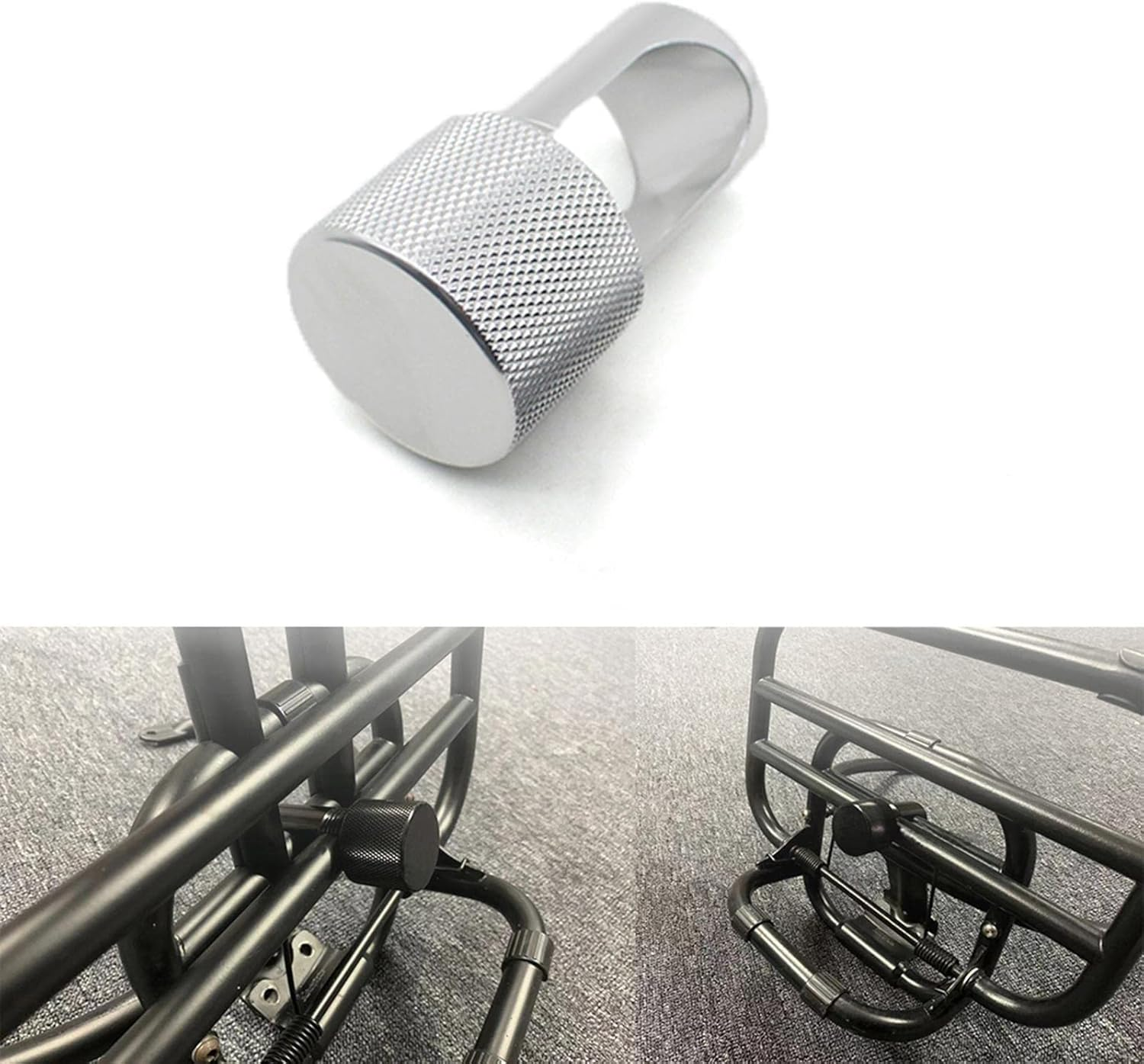 Eigell Motorcycle Luggage Rack Fixing Buckle, Aluminum CNC Bracket Holder for LX Non-Rust Decor Rear Clips Fit for Piaggio Motorbike - for Piaggio image number 2