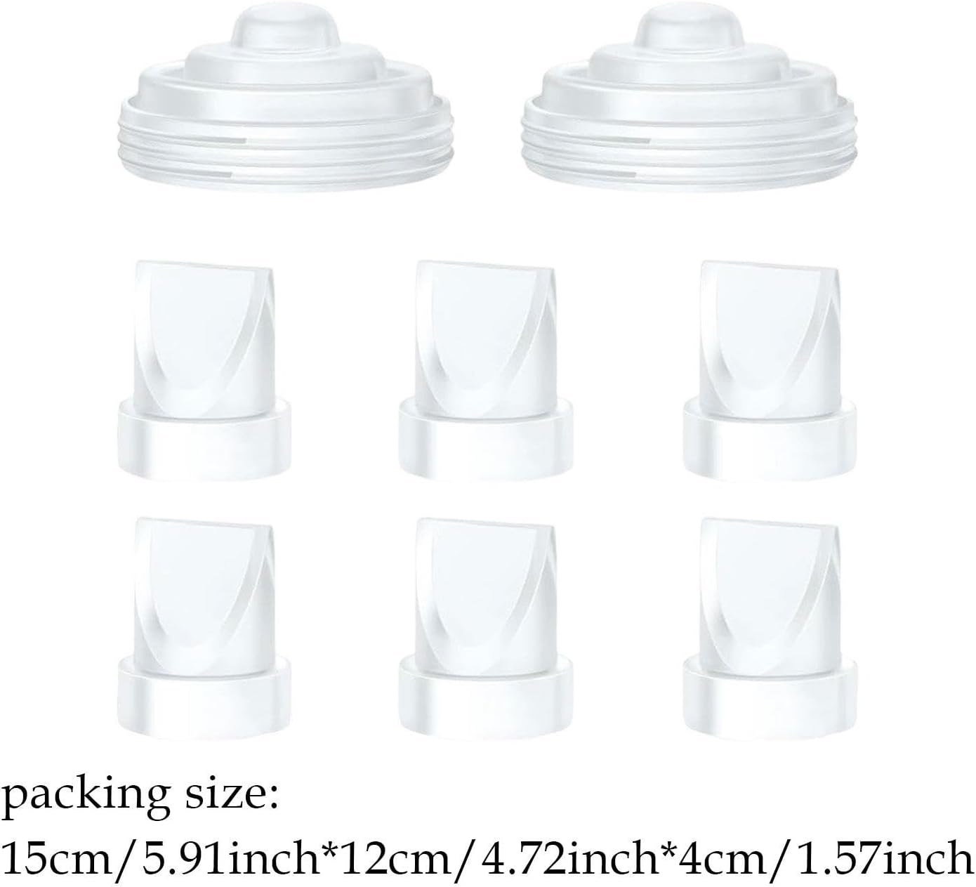 Generic Silicone Diaphragm Pump Seal and Duckbill Valves anti Backflow Leakproof Backflow Protector Replace Parts for M5 Bust Pump, 8Pcs - 8Pcs image number 1