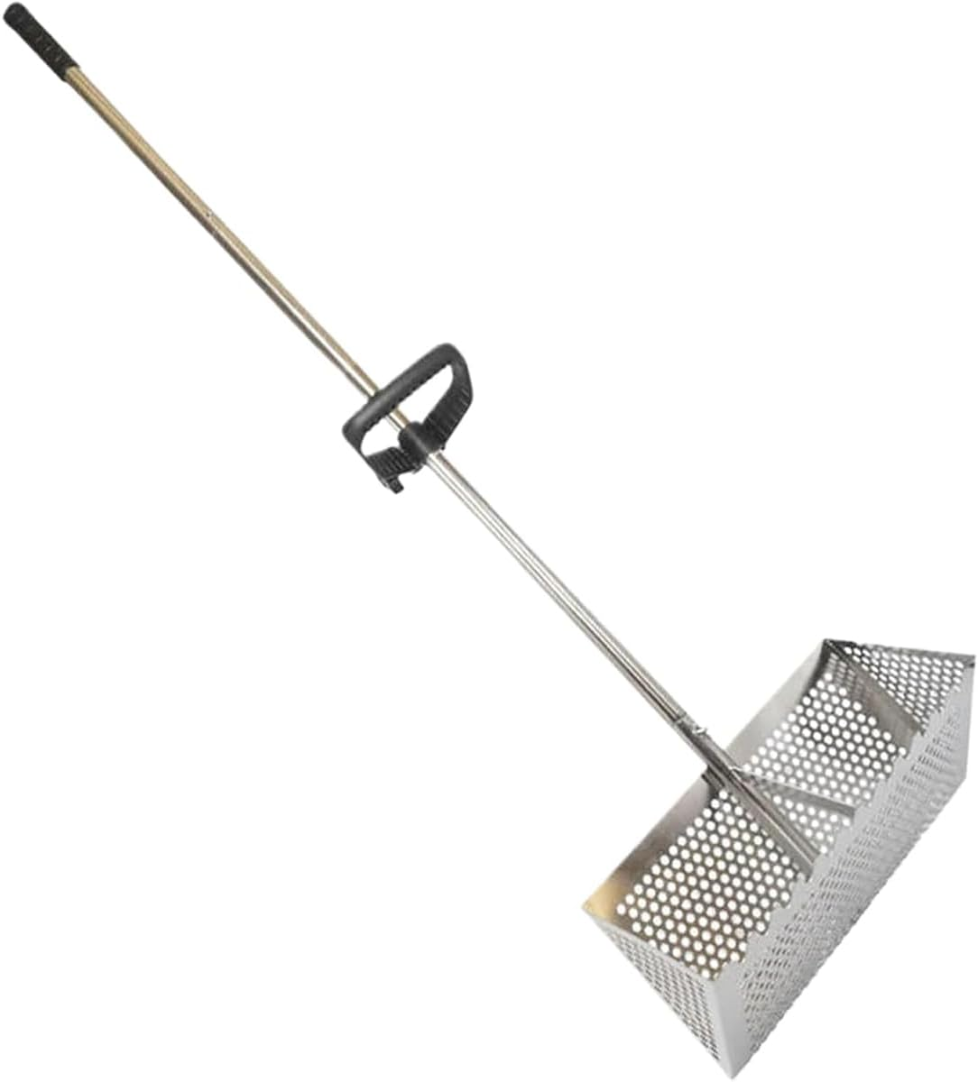 AIMALL Stainless Steel Sand Screen with Collapsible Handle for Crab Trap, Fishing Gear, and Beach Treasure Gathering, 15.75" X 7.87" X 7" image number 3