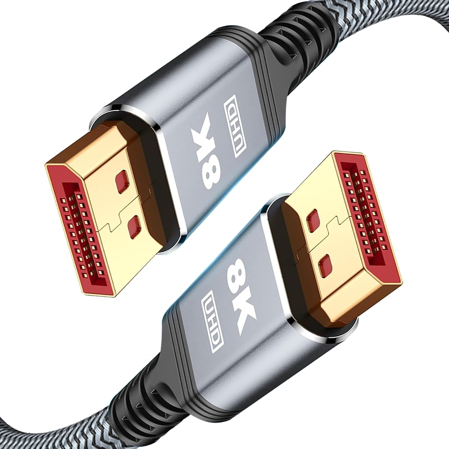 Displayport Cable 1.4, Tunghey 8K 4K DP Cable, Display Port Cord [8K@60Hz, 4K@144Hz, 2K@240Hz, 32.4Gbps], High Refresh Rate for Gaming Monitor, HBR3, HDR (1.5M) image number 1