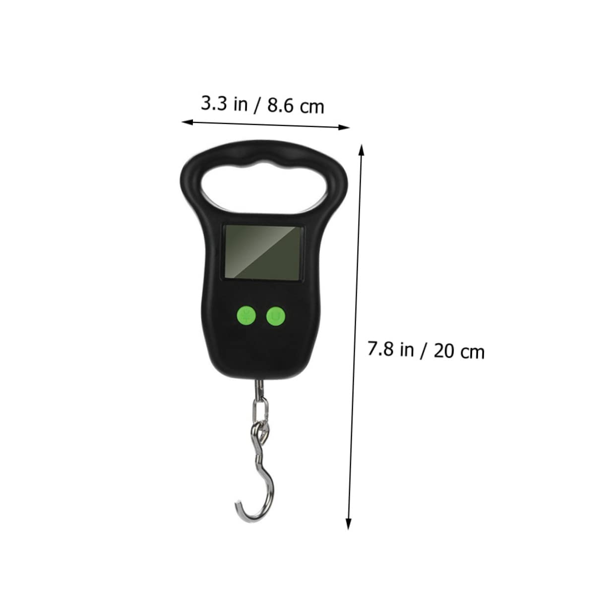 LAPYAPPE Portable Luggage Scale with Hook, 50Kg High Precision Hanging LCD Screen Handheld Travel Suitcase Scale for Weighing Bags and Fishing Gear