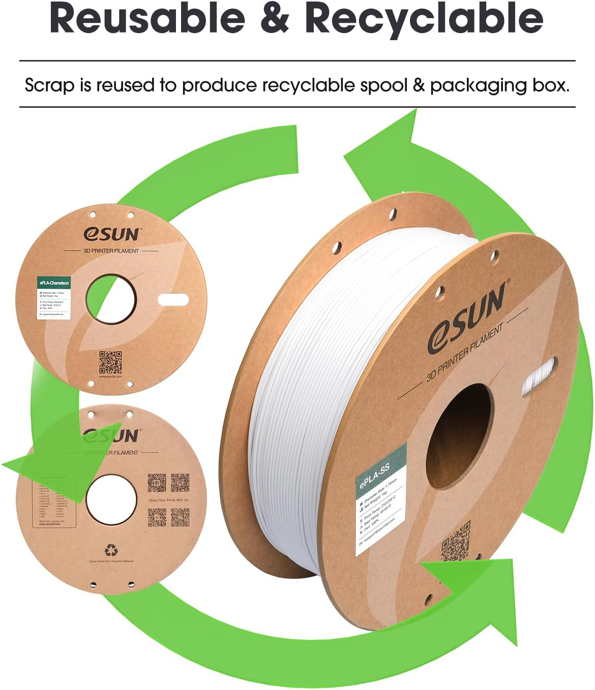 Esun Basic PLA Filament 1.75Mm, Epla 3D Printing Filament Dimensional Accuracy +/- 0.03Mm, 1KG Spool (2.2 LBS) Compatible with Most 3D Printer,Grey image number 6