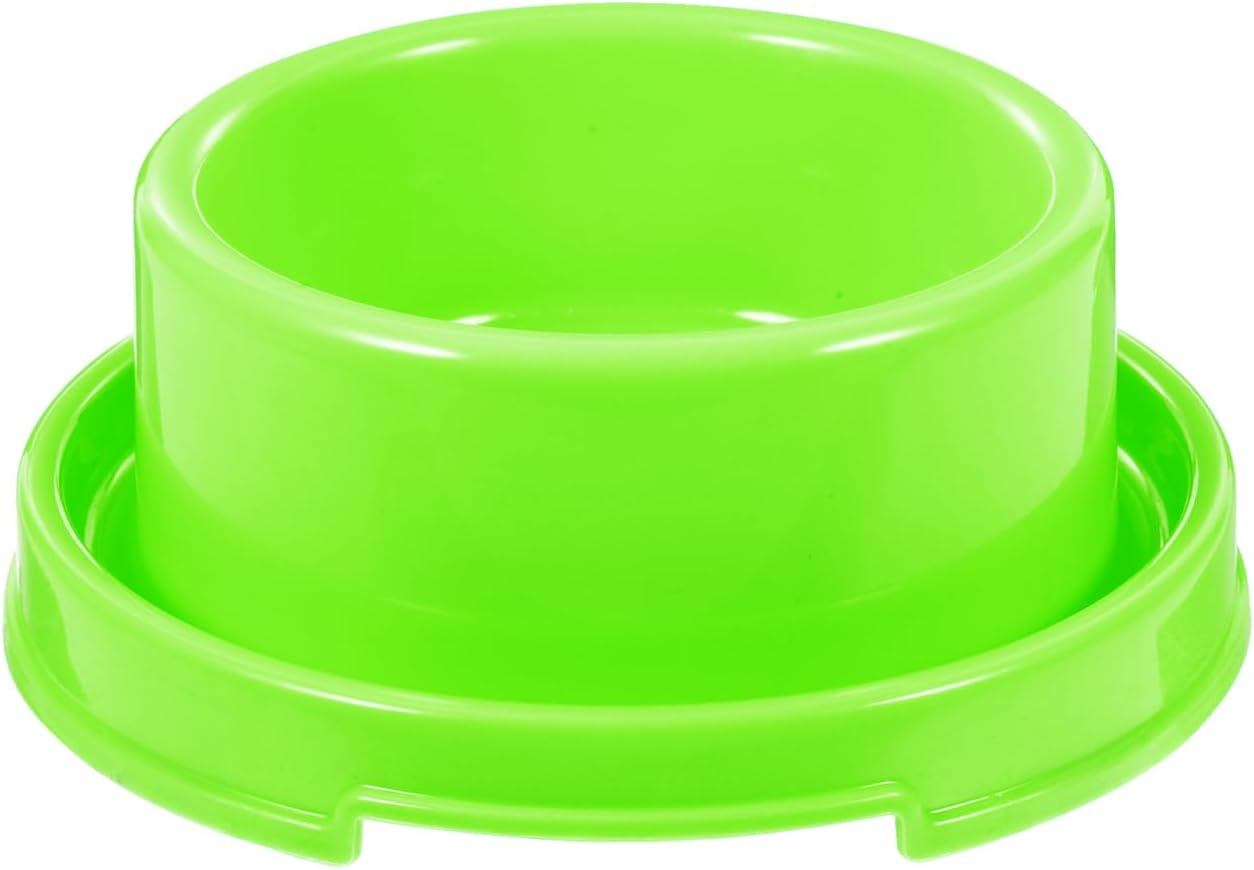 Ipetboom Ants Away Dog Bowl, Plastic Cat Puppy Food Bowls round Pet Food Dish, Ant Proof No Spill Water Feeding Eating Dishs for Small Animals, Green
