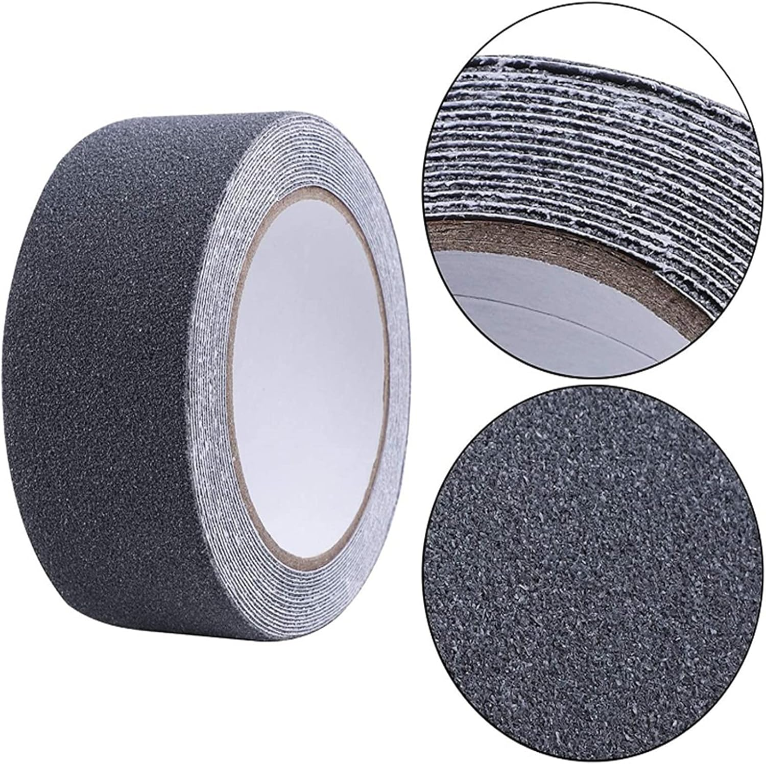 QILIMA anti Slip Tape for Stairs,Tread Step,Safety Tape for Outdoor and Indoor, Waterproof Grip Tape 50Mm X 5M Black Non-Slip Tape image number 2