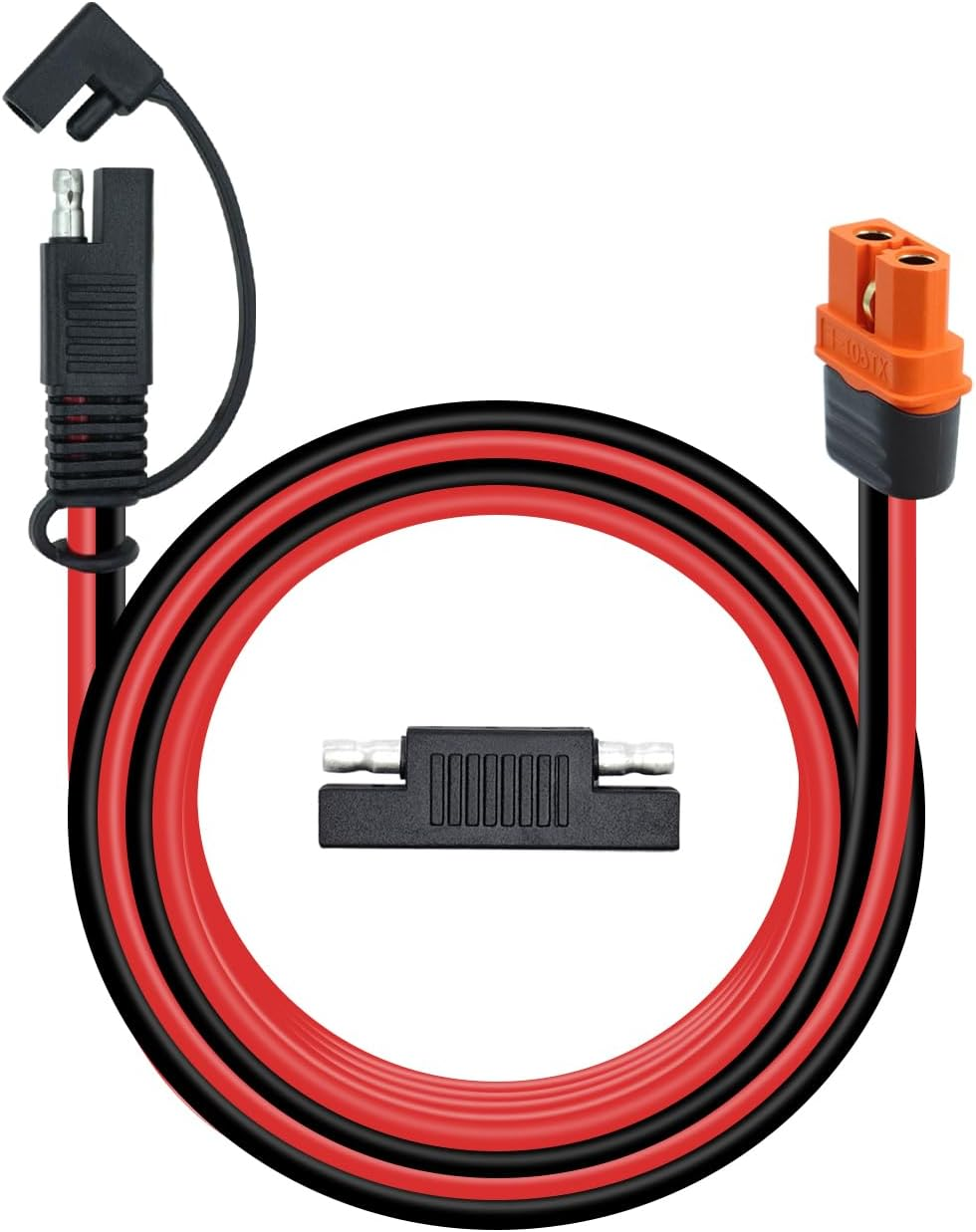 RIIEYOCA 1M SAE to XT60I-F Connector Adapter, 12AWG Cable, Compatible with Solar Panels, Portable Power Station & Solar Generator image number 5