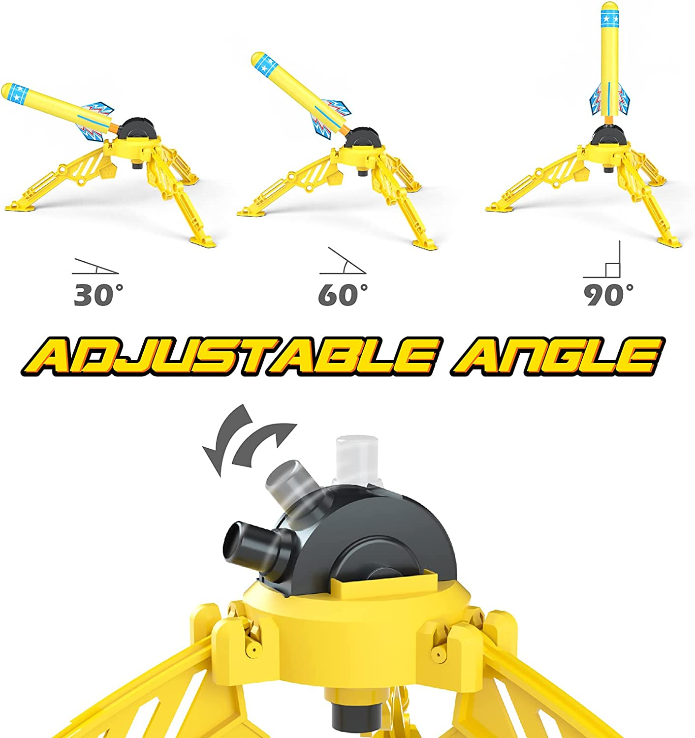 Jasonwell Toy Rocket Launcher for Kids Sturdy Stomp Launch Toys Fun Outdoor Toy for Kids Boys and Girls Age 5 6 7 8 9 10 Years Old with 6 Foam Rockets Gift image number 6