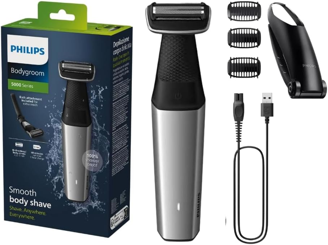 Philips Bodygroom Series 5000, Back Attachment, Showerproof, Lion, 60 Min Runtime, BG5021/15 image number 1