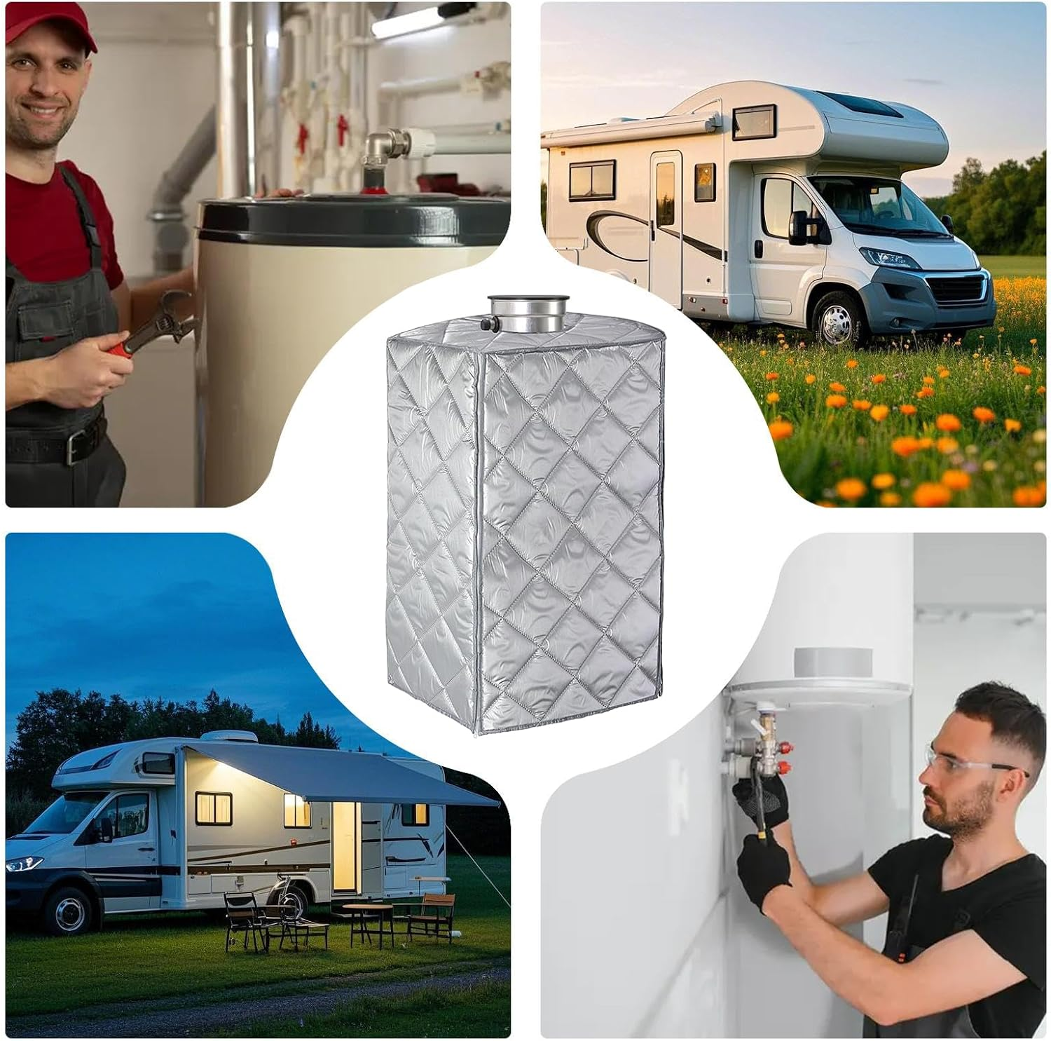 Hot Water Heater Cover - Thickened Enclosure Protective - Water Heater Protective Cover,For Winter Fall Rain Dust Leaves Indoor Patio Poolside Restaurant Wedding image number 6