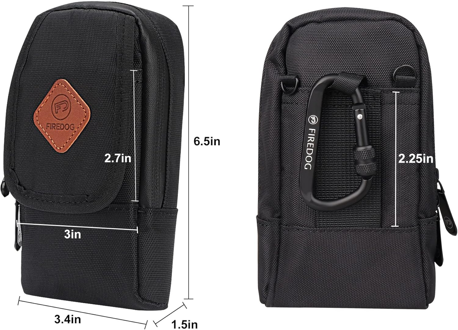 Firedog Smell Proof Bag, Odor Proof Pouch Dog Tested Mini Stash Crossbody Bags for Travel Storage (Black) - Red image number 6