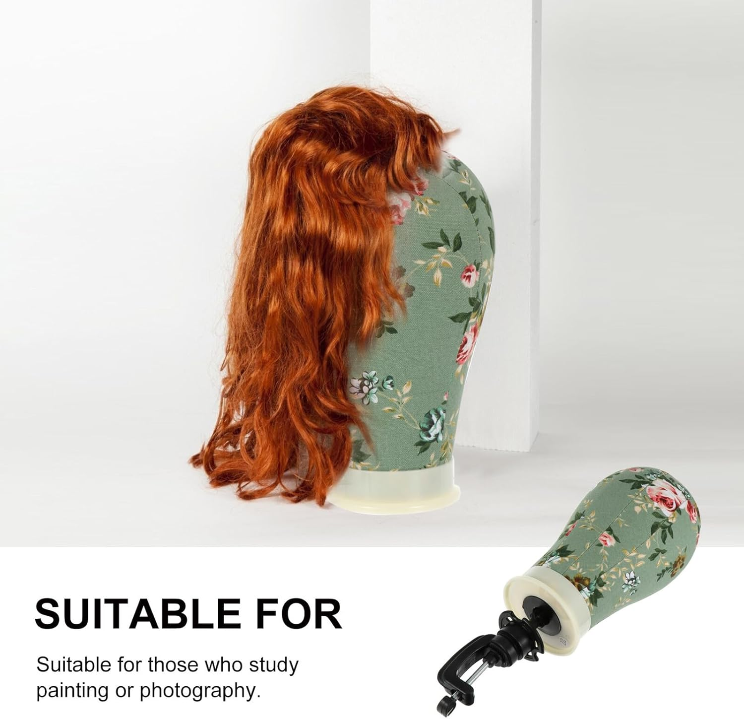 CIMAXIC Canvas Mannequin Head with Stand for Wig Display and Styling Lightweight Art Practice Dummy for Hair Experts Salon and Home Use Includes Pins and Support Bracket for Wig Making And image number 6