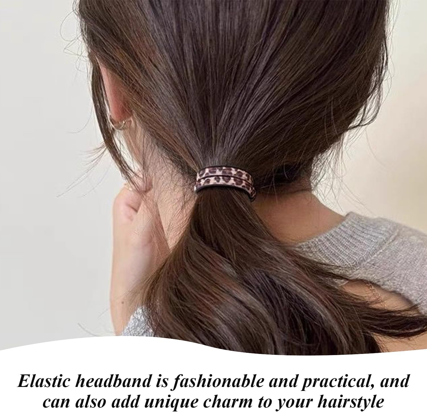 3 Pieces U-Shaped Hairpin, 3 Pieces Elastic Hair Rings, Simple and Fashionable Hair Accessories, French Hair Pin for Women, Creative Hairpin, Bun Styling Accessories image number 3