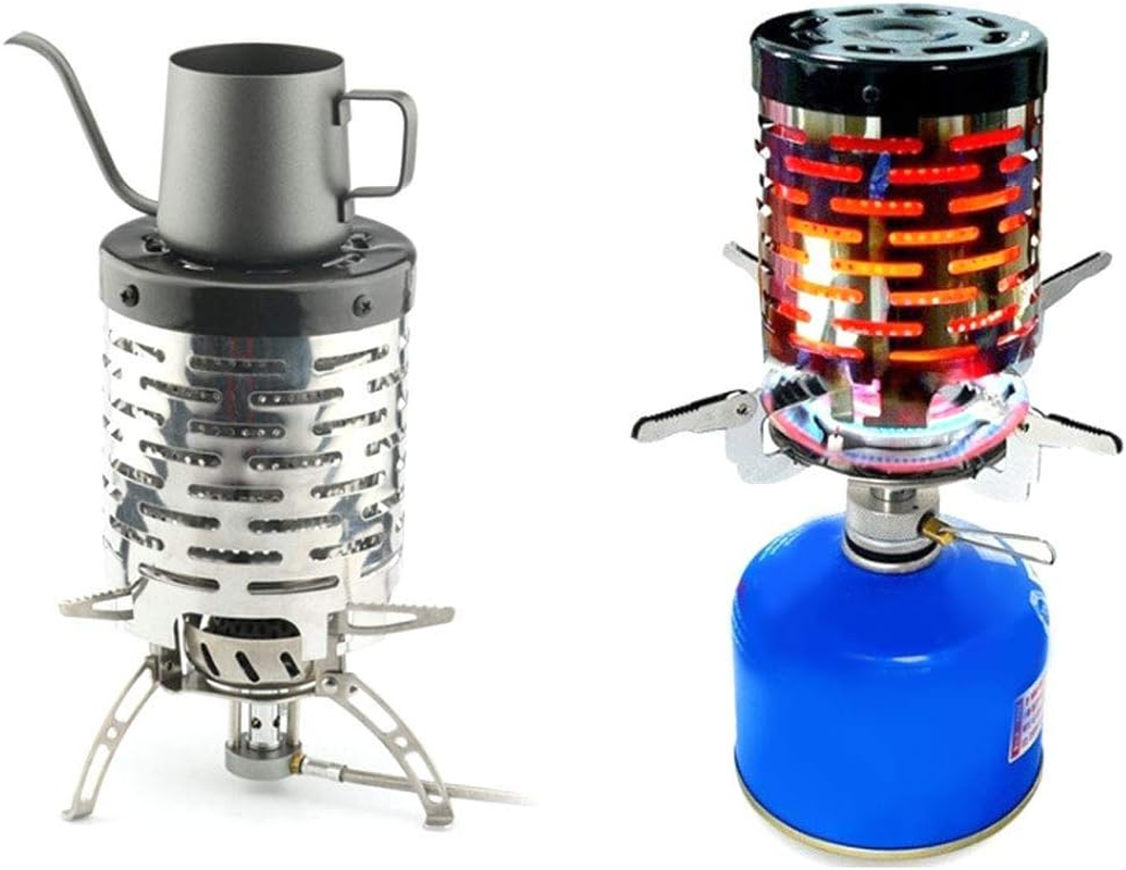 Yosoo Mini Stainless Steel Portable Wood Burning Outdoor Heater Folding Warming Stove Cover for Camping image number 6