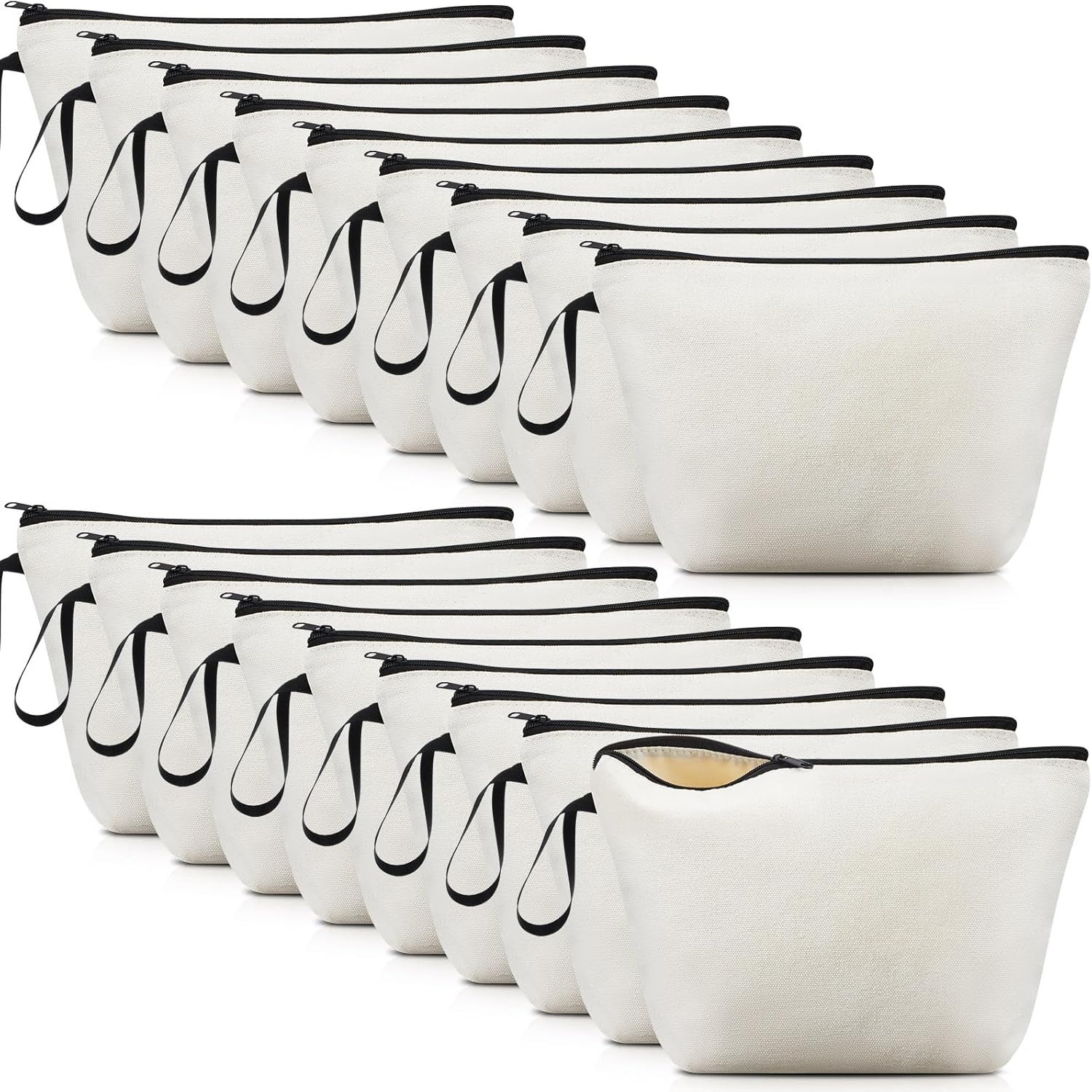 Xuniea Canvas Storage Bags Blank Cosmetic Bag Blank DIY Fabric Bag Blanks for Plotting Bag Pencil Case Painting Gift Bag for Mother'S Day Valentine'S Day Christmas