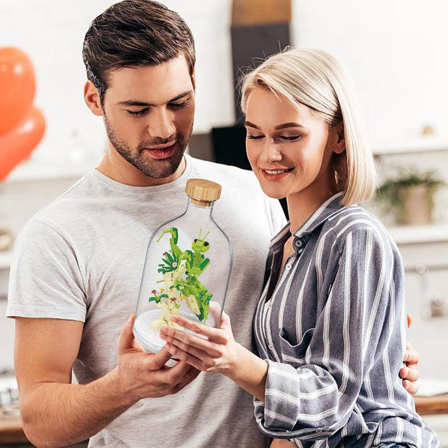 Cricket Insect Building Set with Plastic Bottles, Botanical Collection for Nature Lover, Creative Gifts for Woman Kids Age 8+ on Birthday Mother'S Day(384 Pcs) image number 5