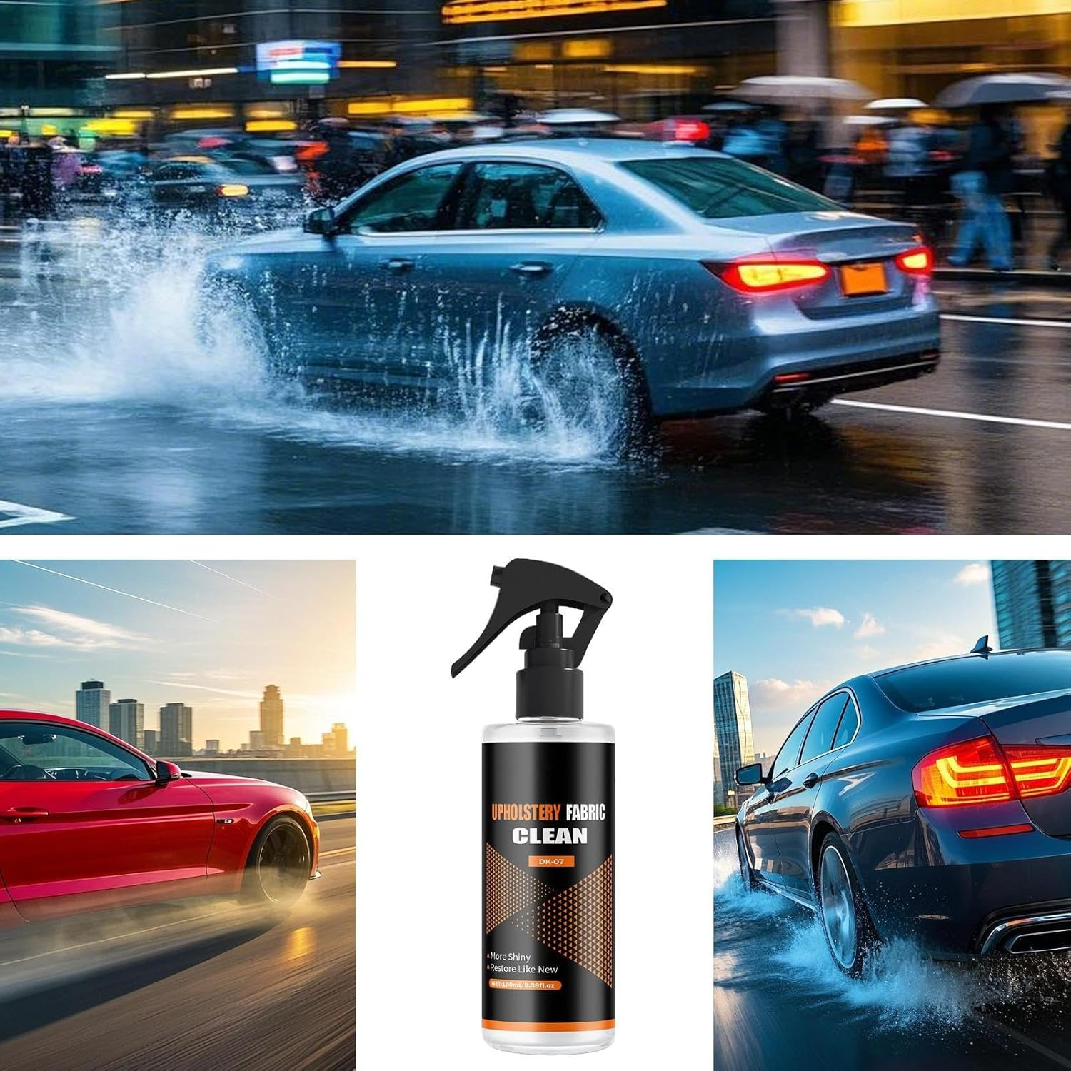 Car Upholstery Cleaner, 100Ml Fabric Cleaner for Auto Interior, inside Detailing Tools, Deep Cleaning Foam Solution, Car Care Spray for Seats Mats Roof Liners image number 5