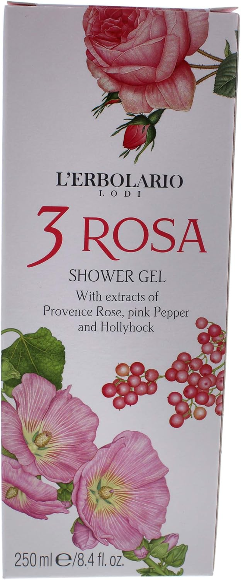 Lerbolario 3 Rosa Shower Gel for Women Shower Gel, 250 Ml