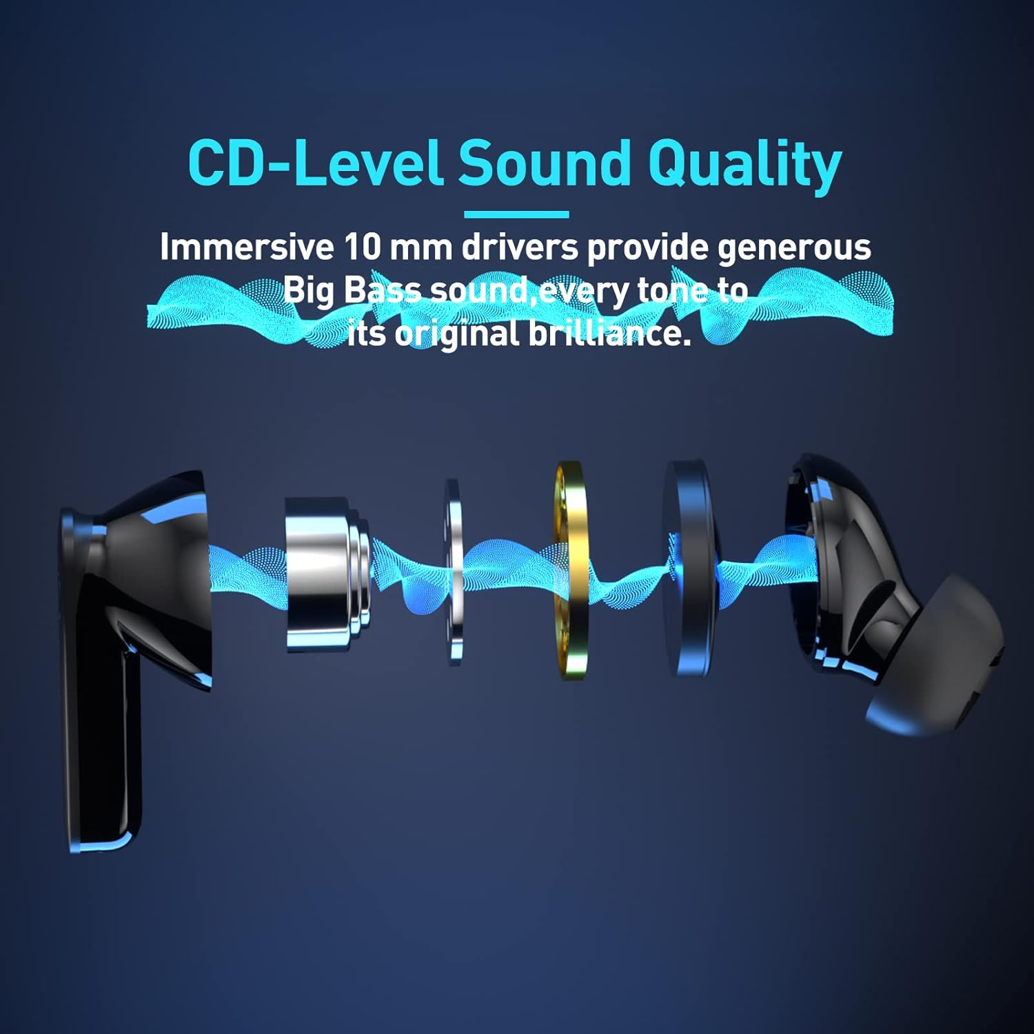 Monster N-Lite Clear Talk Wireless Earbuds, IPX8 Waterproof Earphones, Bluetooth 5.3 Headphones with CVC 8.0 Noise Reduction, Fast Charging for Sport image number 6