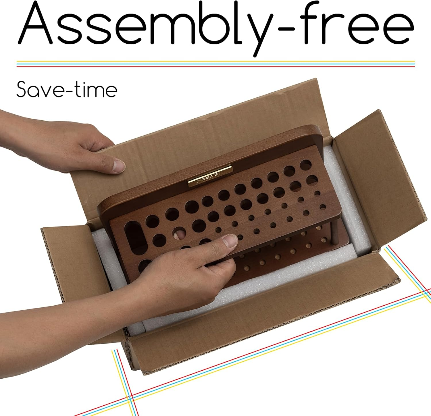 MEEDEN PRO Paint Brush Holder - Wooden Paint Brush Organizer - Paint Brush Holder for Artist - Art Supply Storage for Desk, Arts and Crafts image number 2