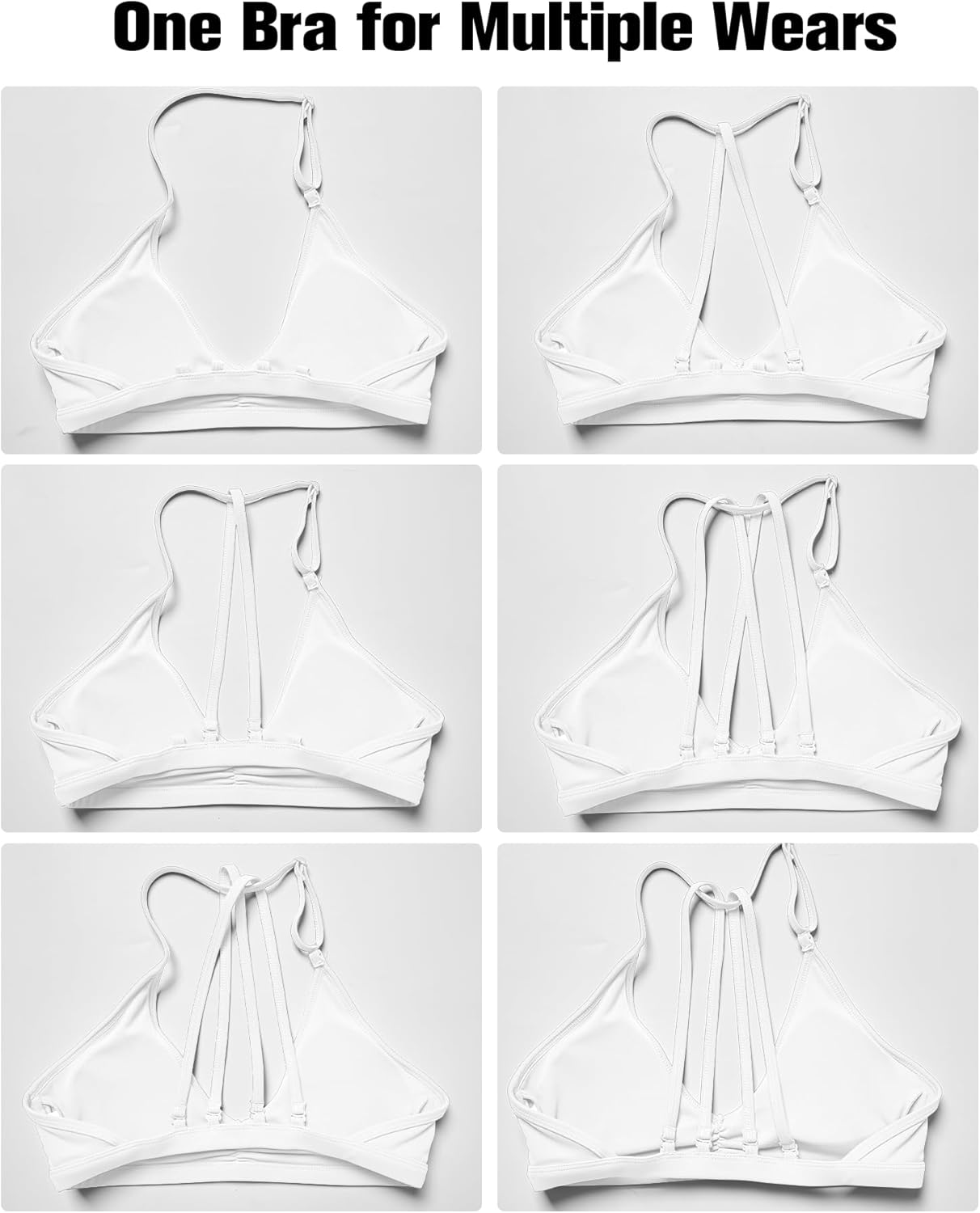 YEOREO Sports Bras for Women Padded Backless Workout Bra Karlena Low Impact Criss Cross Yoga Crop Tank Top image number 4