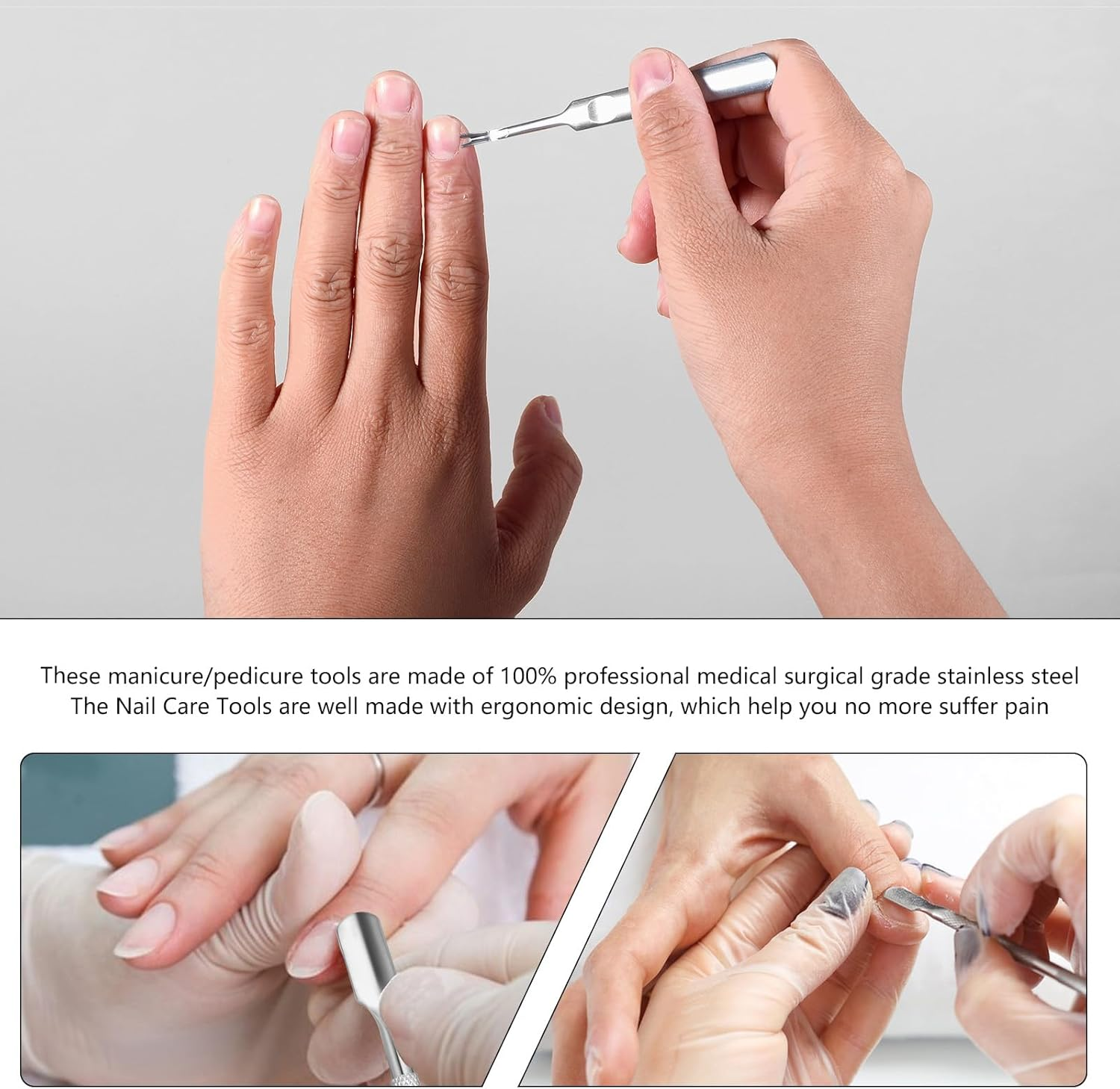 7 Pack Ingrown Toenail Removal Kit, Stainless Steel Ingrown Toenail Treatment Tool, Professional Ingrown Toenail File and Ingrown Toenail Lifters, Nail Pedicure Tool Kit under Nail Cleaner Tools image number 3